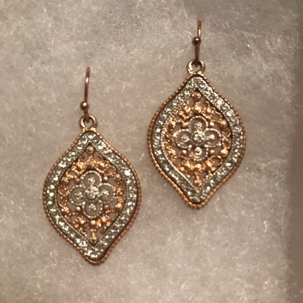 Rose Gold-Tone Fashion Earrings